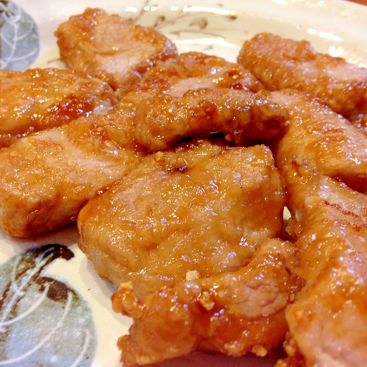 豚もも肉1口カツ用で 照り焼き レシピ 作り方 By メロンパン28 楽天レシピ